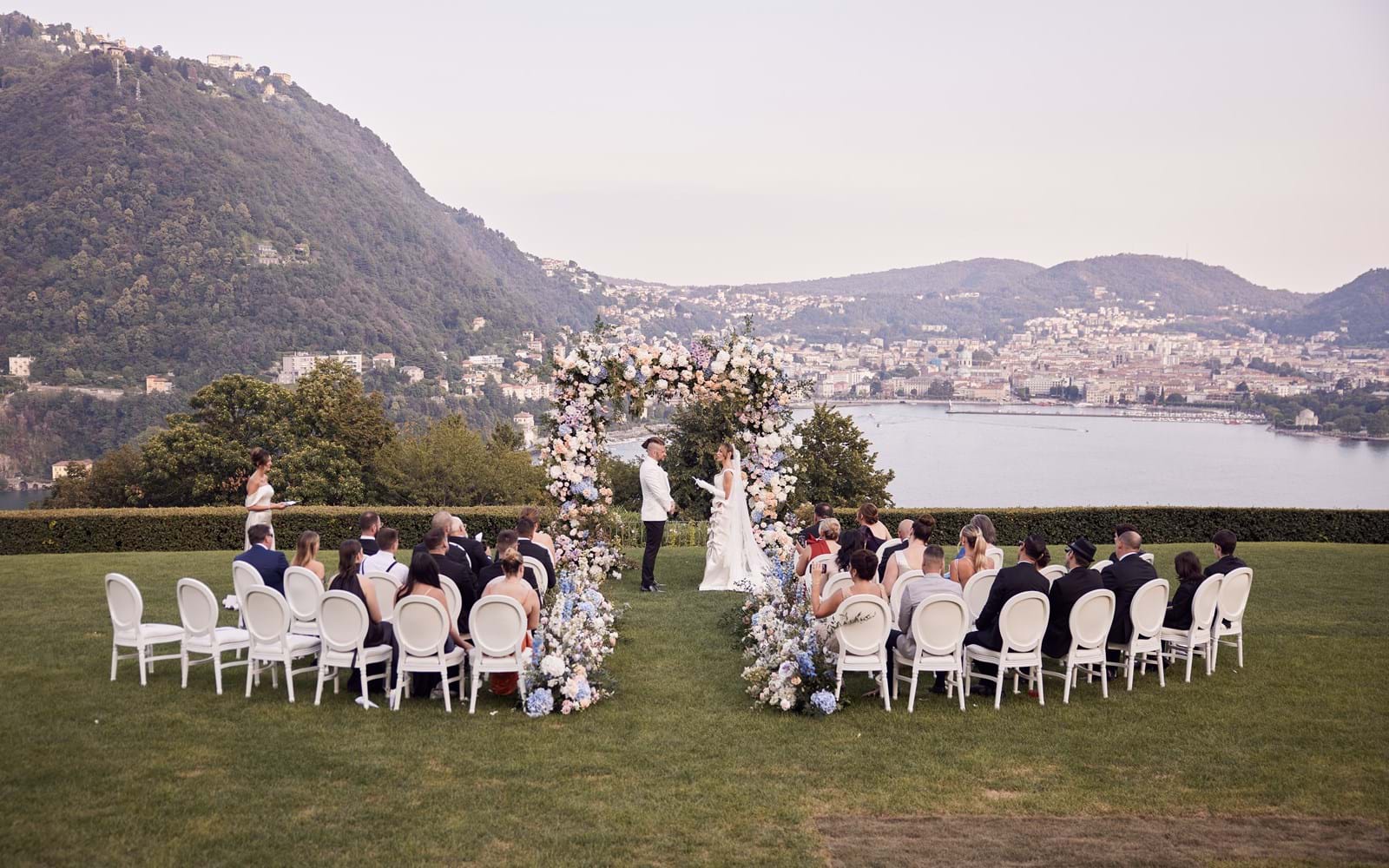 Lake Como Wedding in Blue