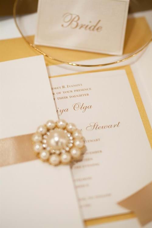 Image 1 of Luxury White & Gold Wedding Style