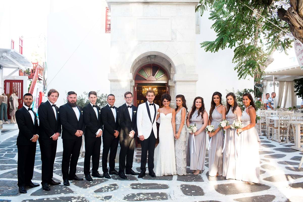 Ultra Stylish Bridesmaid Dress & Wedding Party Attire Inspiration from  Greece Luxury Destination Wedding in Mykonos - Mitheo Events