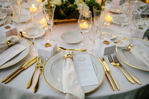 Image 2 of White & Gold Wedding In Athens Riviera