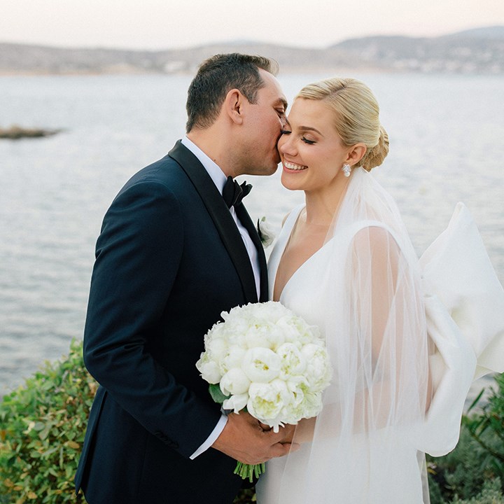 White & Gold Wedding In Athens Riviera