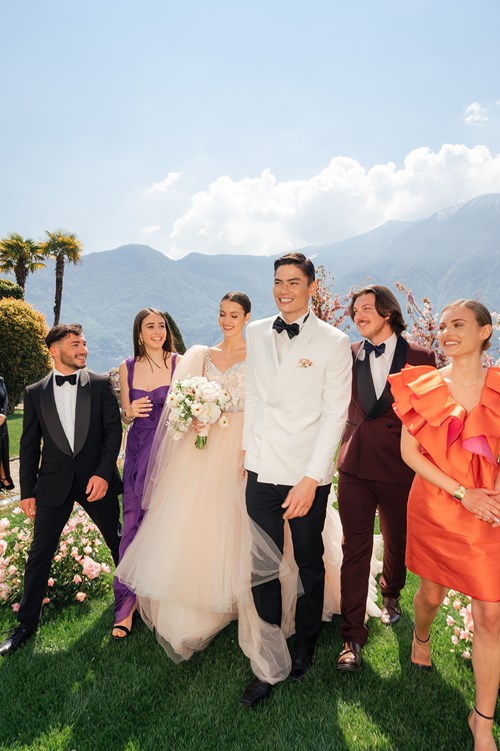 Image 18 of Villa Balbiano Wedding in Pink