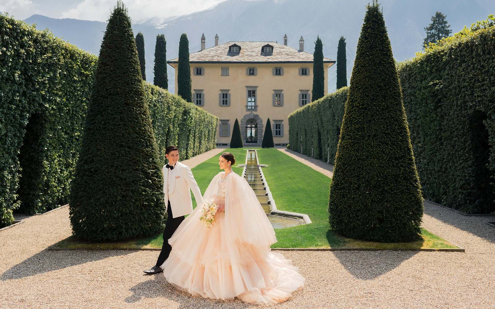 Villa Balbiano Wedding in Pink