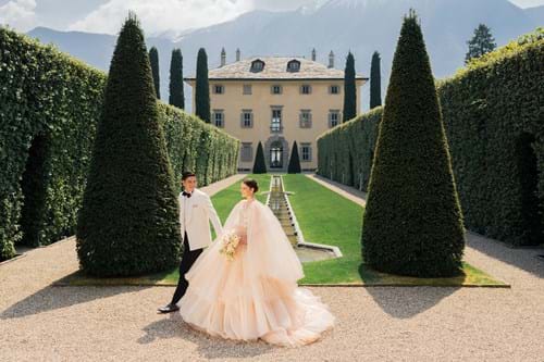 Image 56 of Villa Balbiano Wedding in Pink