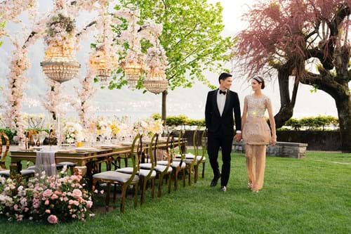 Image 58 of Villa Balbiano Wedding in Pink