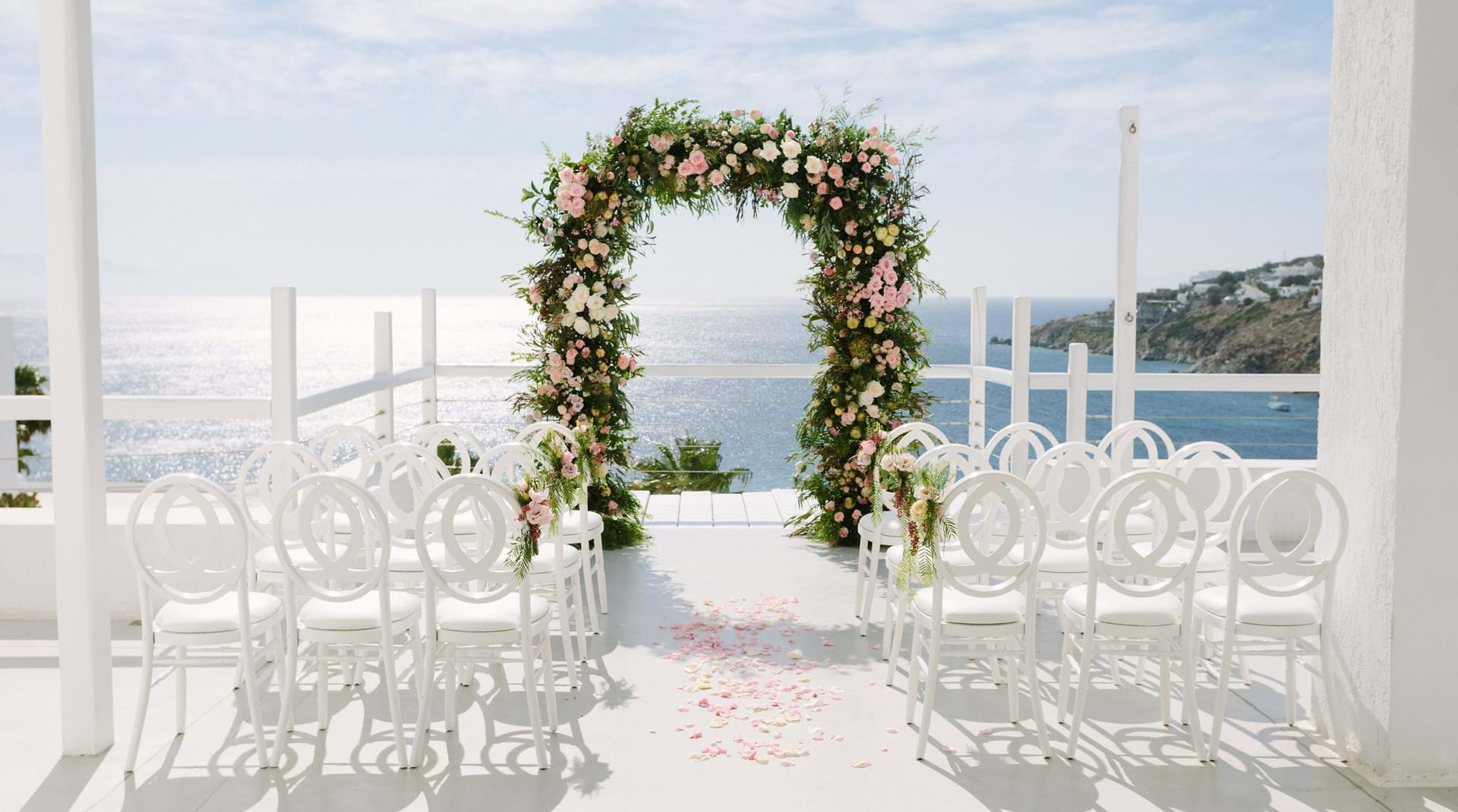 Wedding Flower Inspiration for a Luxury Destination Wedding in Mykonos