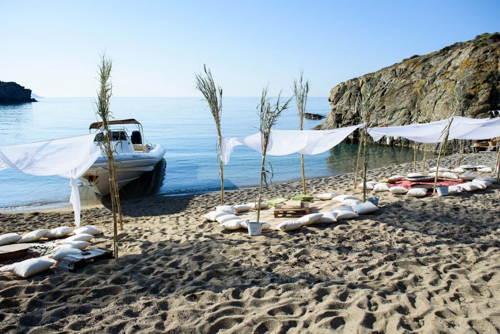 Rhinia Beach BBQ In Mykonos