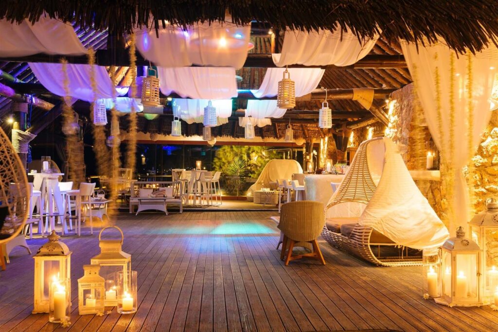 Candlelit Cocktail Party In Santorini