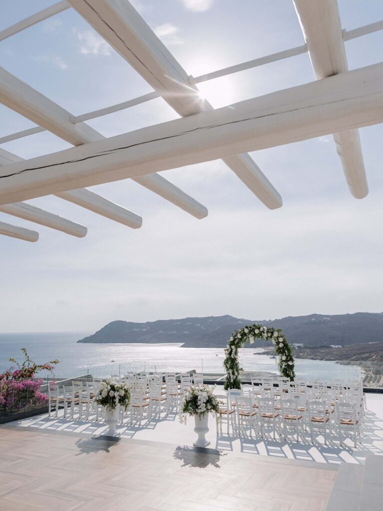 White Luxury Wedding in Mykonos