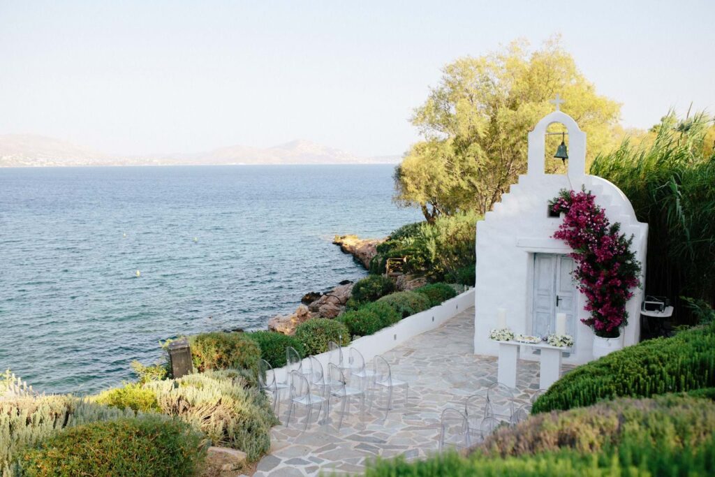 White & Gold Wedding In Athens Riviera