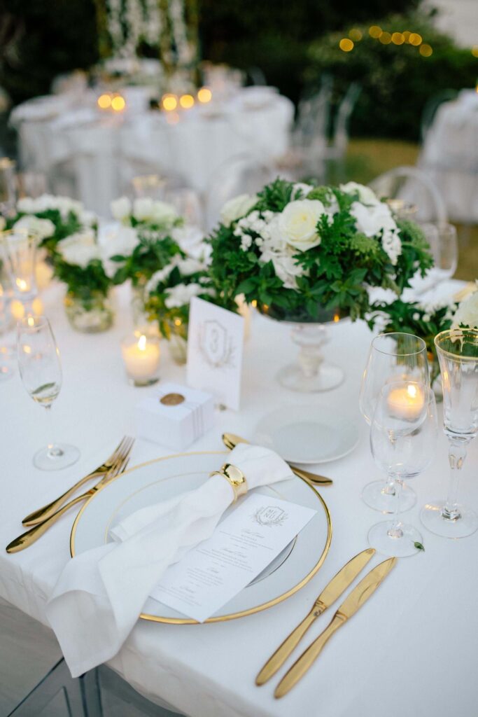 White & Gold Wedding In Athens Riviera