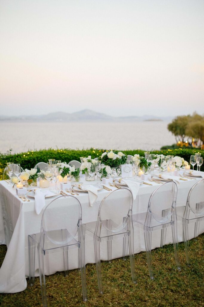 White & Gold Wedding In Athens Riviera