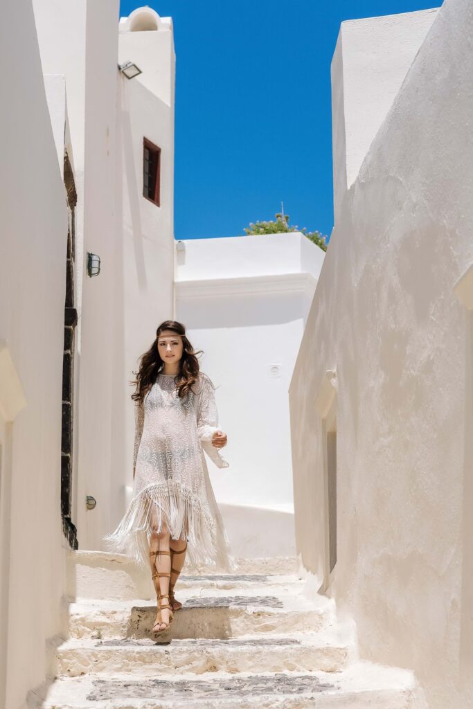 Clothing Brand Editorial in Santorini