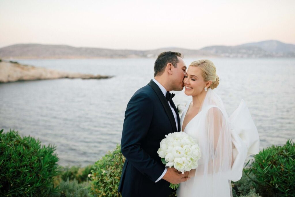 White & Gold Wedding In Athens Riviera