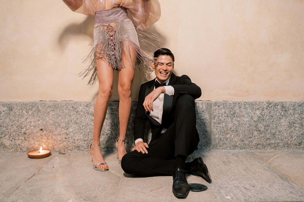 Villa Balbiano Wedding in Pink