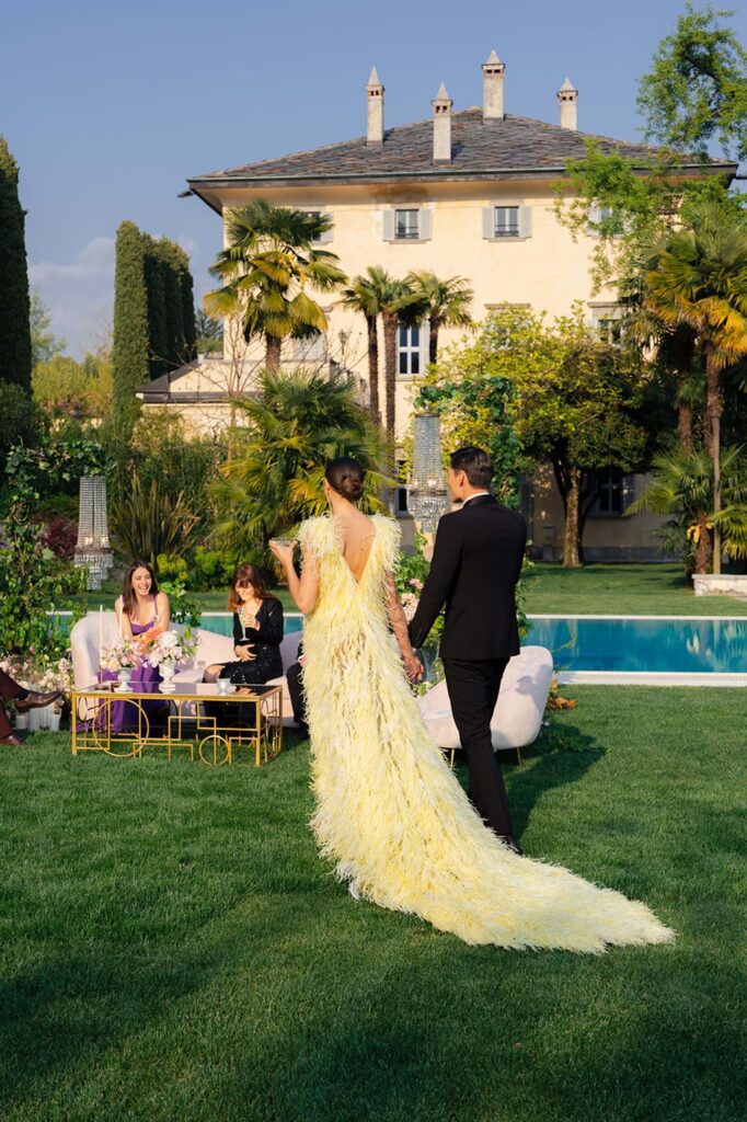 Villa Balbiano Wedding in Pink