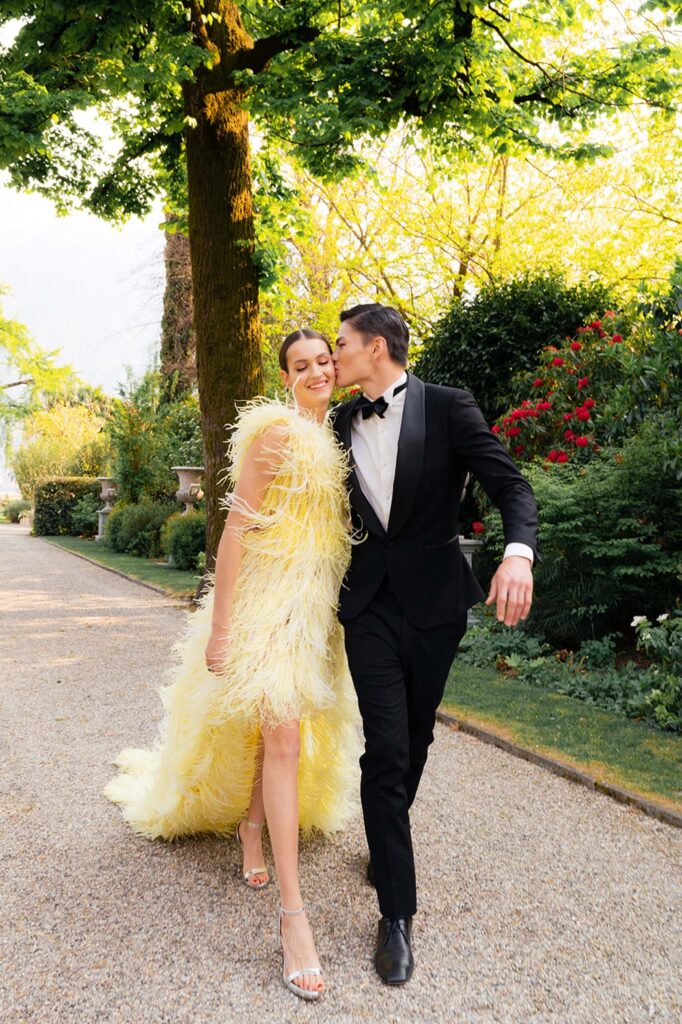 Villa Balbiano Wedding in Pink