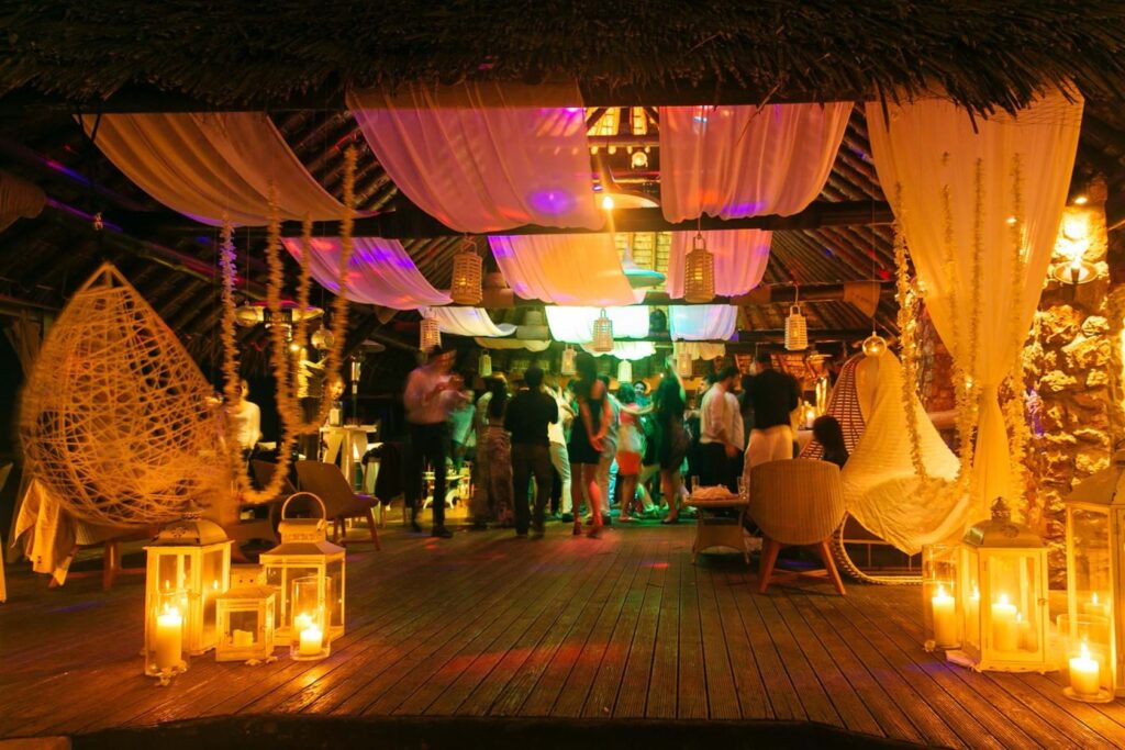 Candlelit Cocktail Party In Santorini