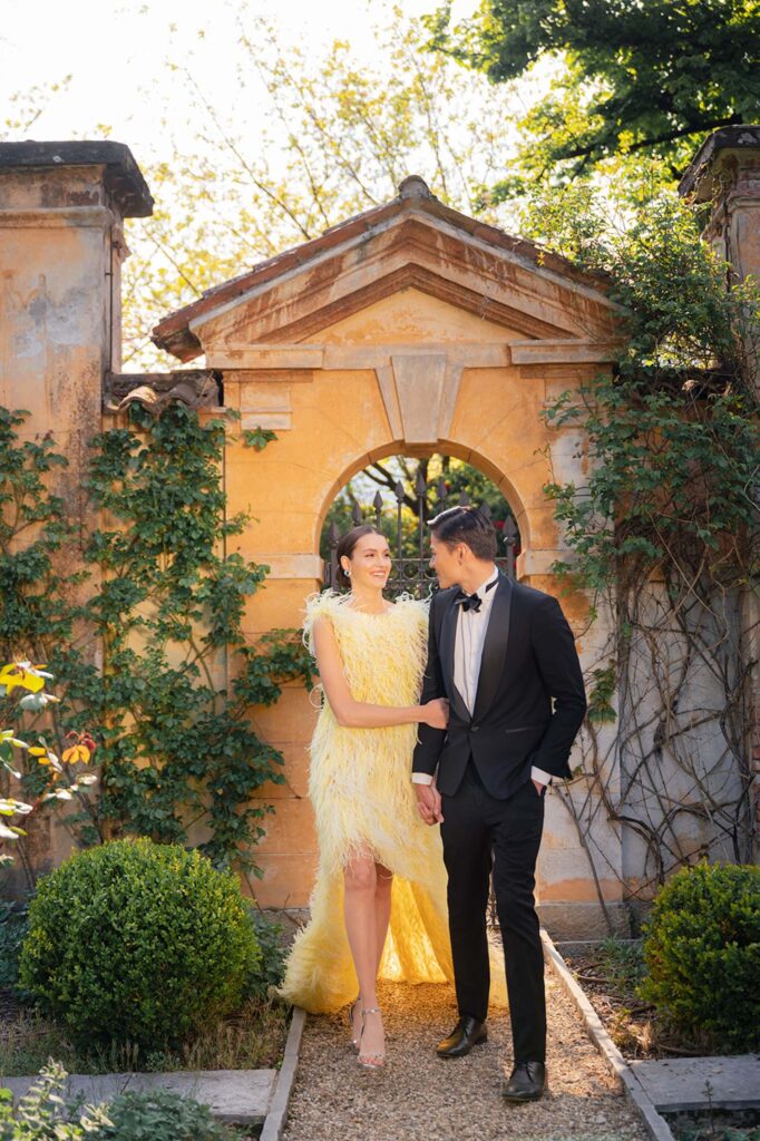 Villa Balbiano Wedding in Pink