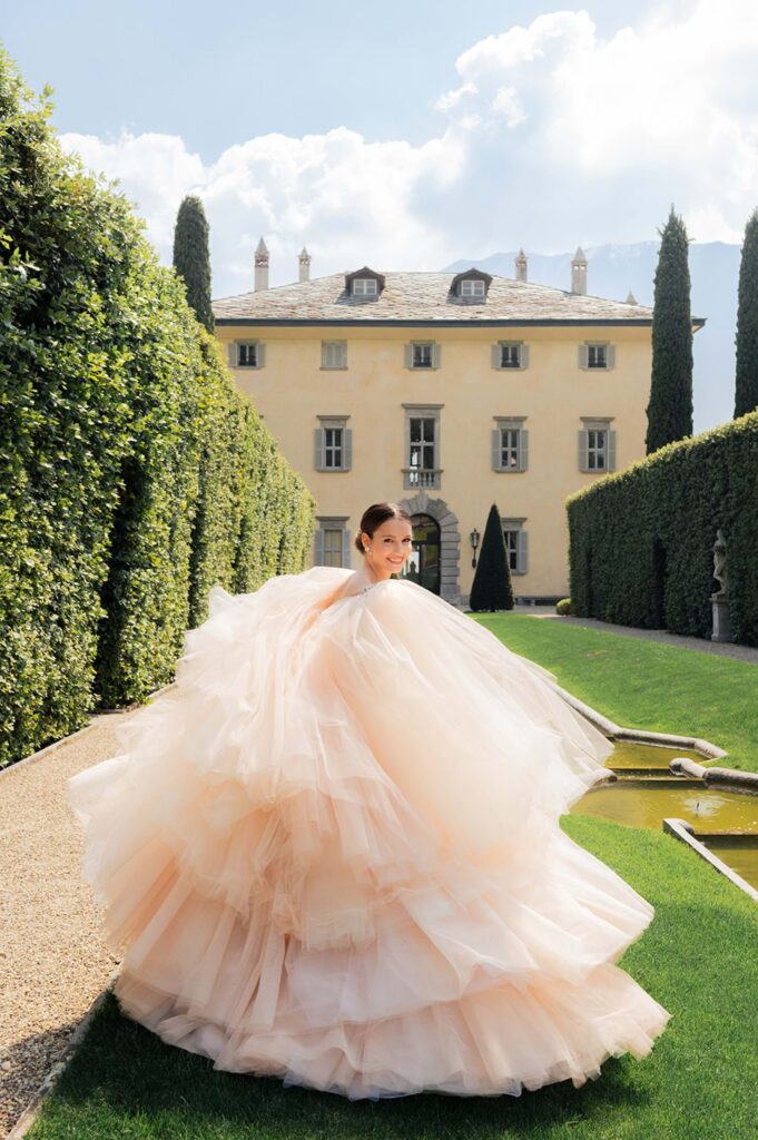 Villa Balbiano Wedding in Pink