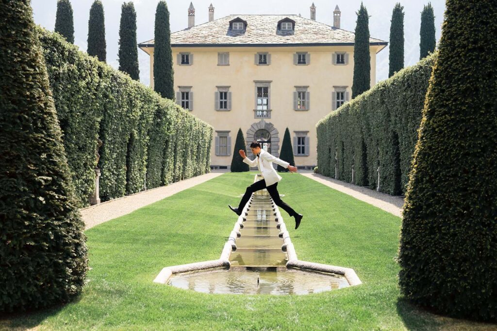 Villa Balbiano Wedding in Pink