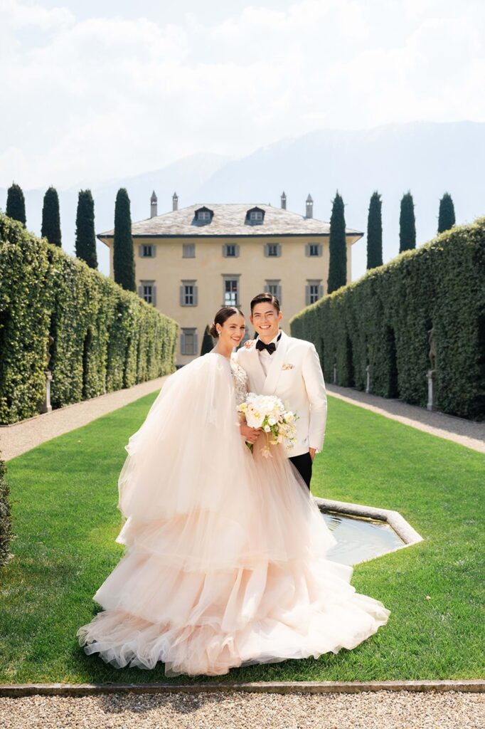 Villa Balbiano Wedding in Pink