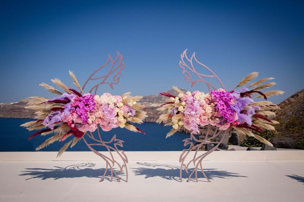 Whimsical Wedding in Santorini
