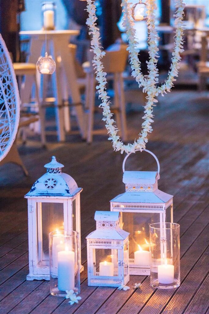 Candlelit Cocktail Party In Santorini