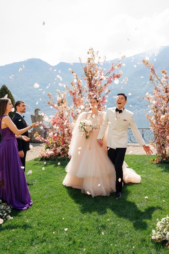 Villa Balbiano Wedding in Pink