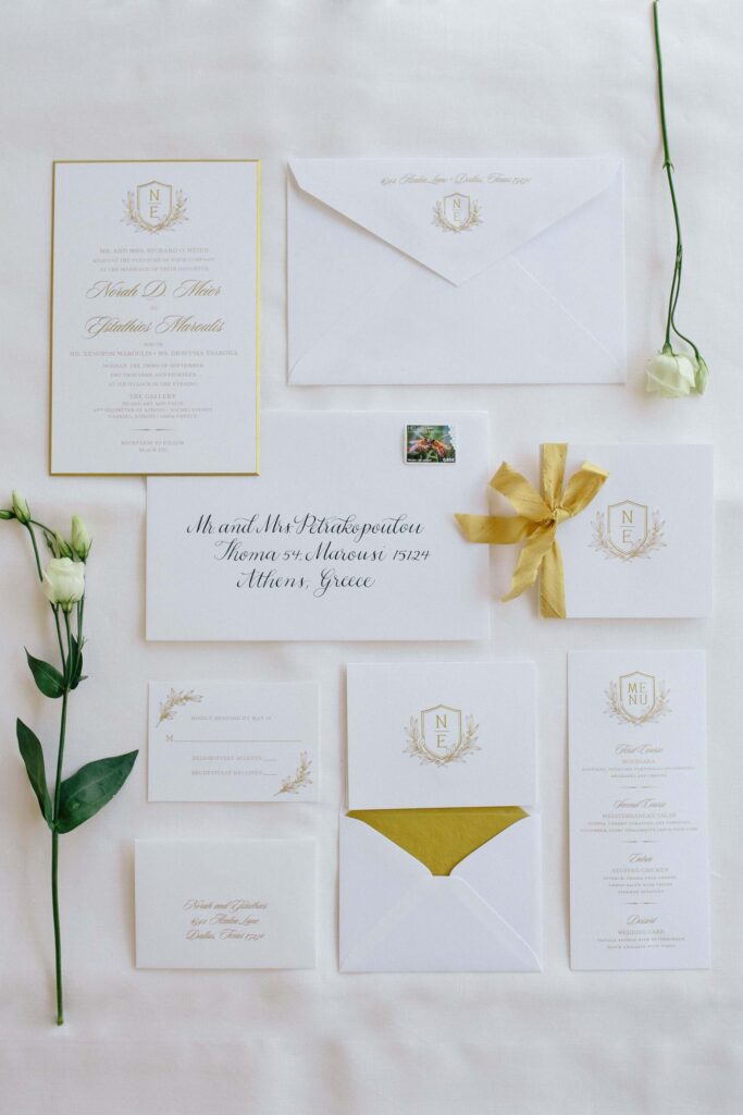 White & Gold Wedding In Athens Riviera