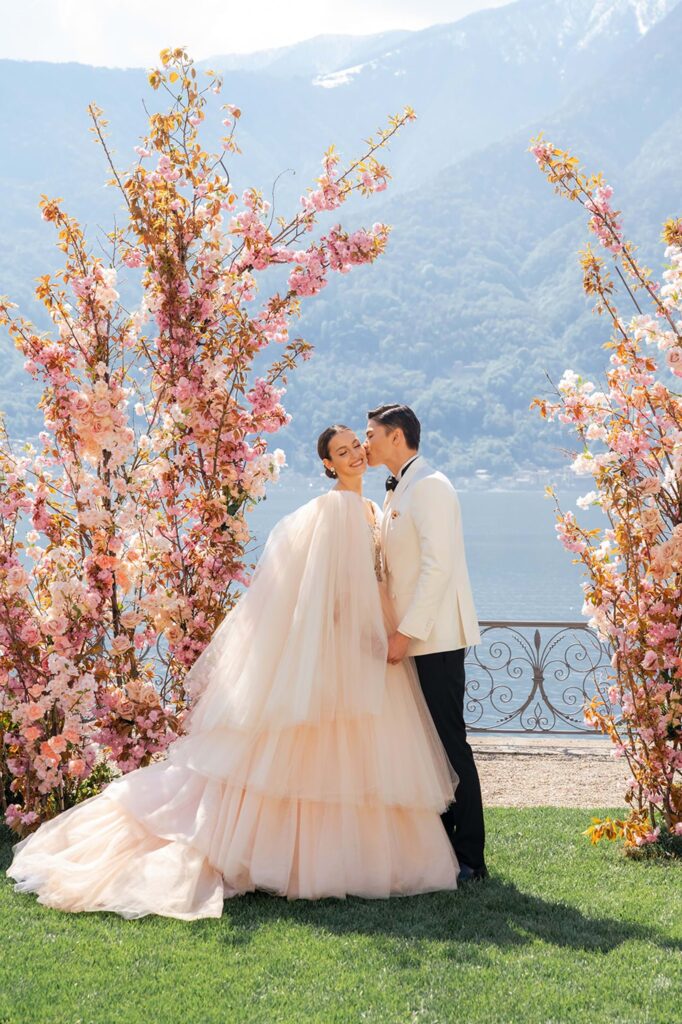 Villa Balbiano Wedding in Pink