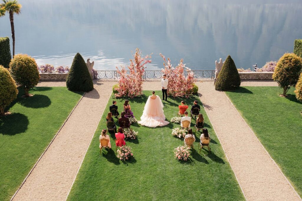 Villa Balbiano Wedding in Pink
