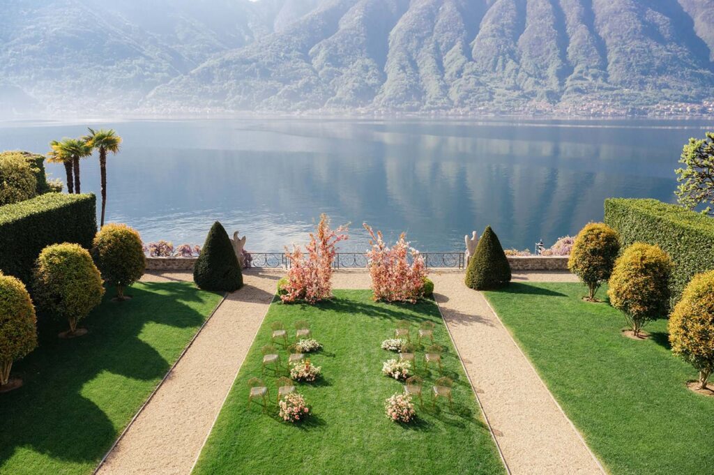 Villa Balbiano Wedding in Pink