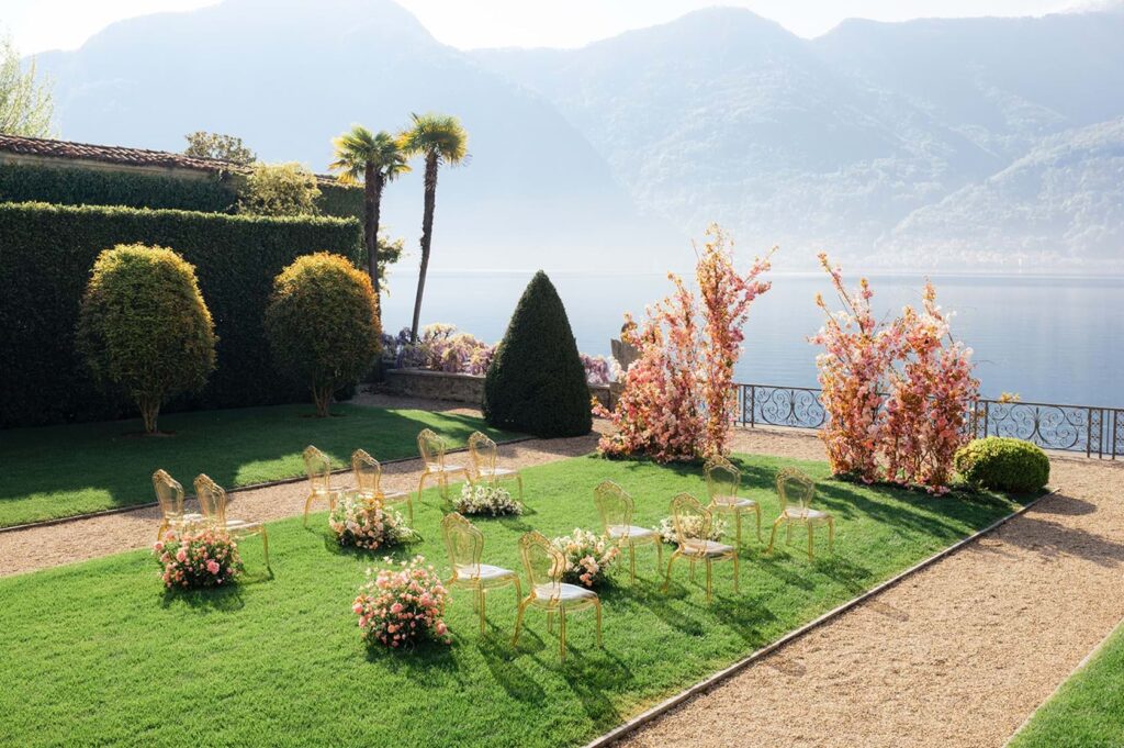 Villa Balbiano Wedding in Pink