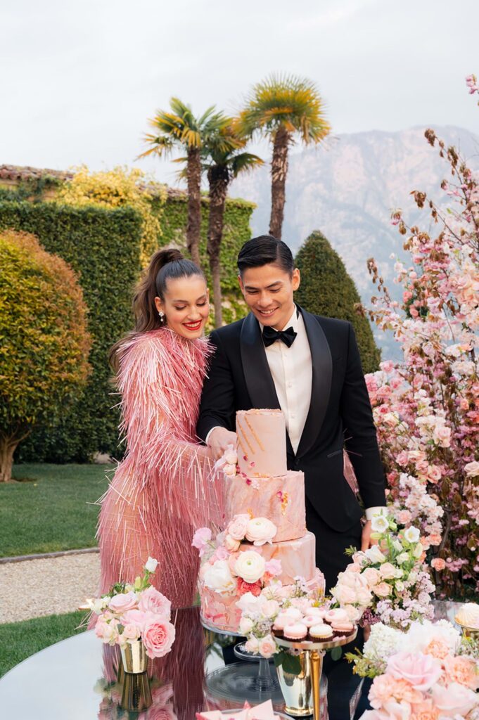 Villa Balbiano Wedding in Pink