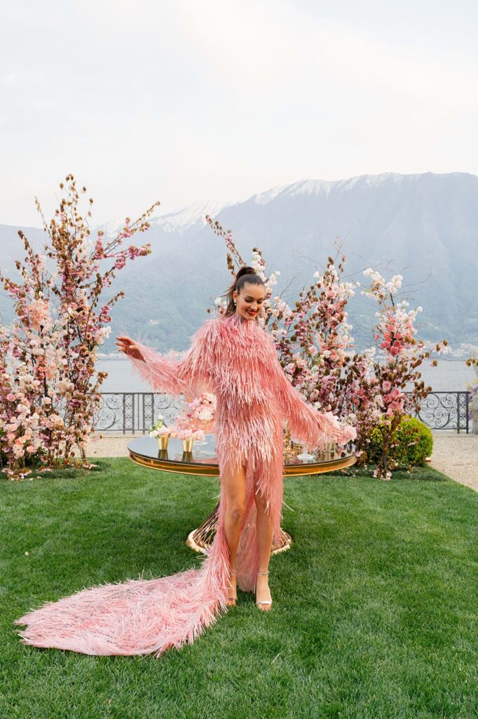 Villa Balbiano Wedding in Pink