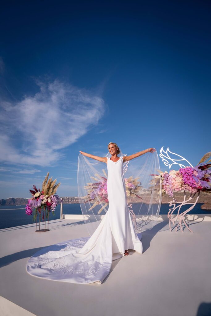Whimsical Wedding in Santorini