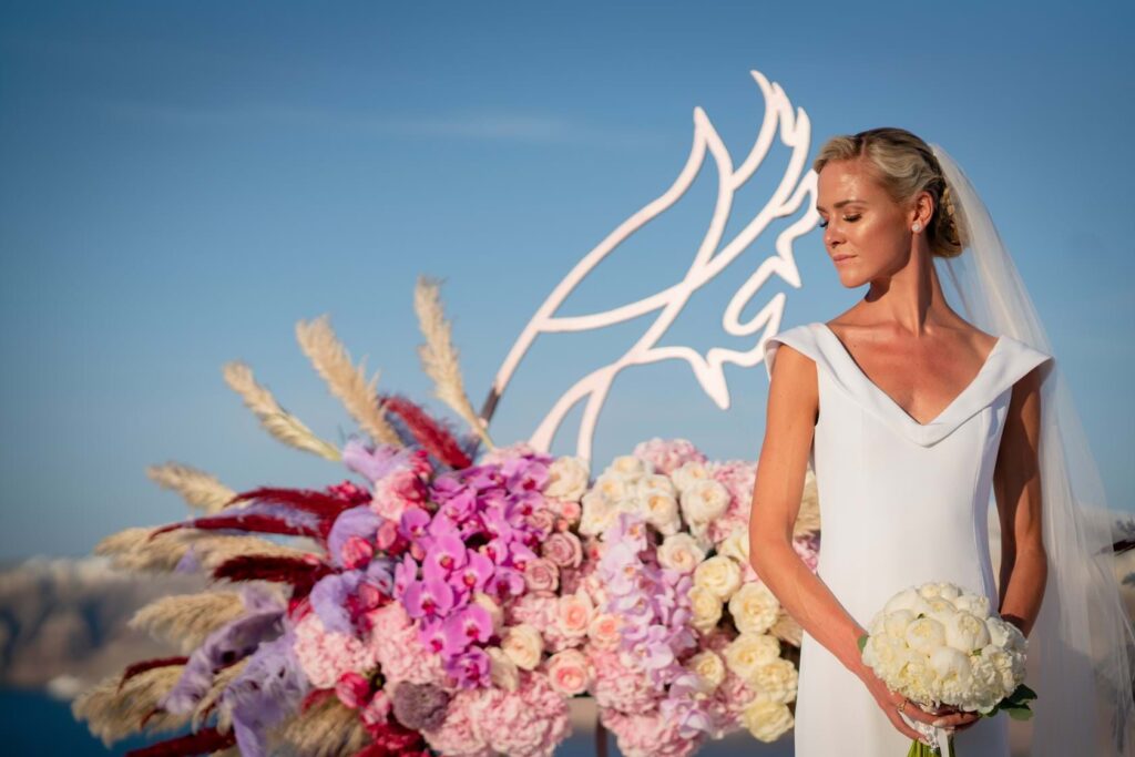 Whimsical Wedding in Santorini