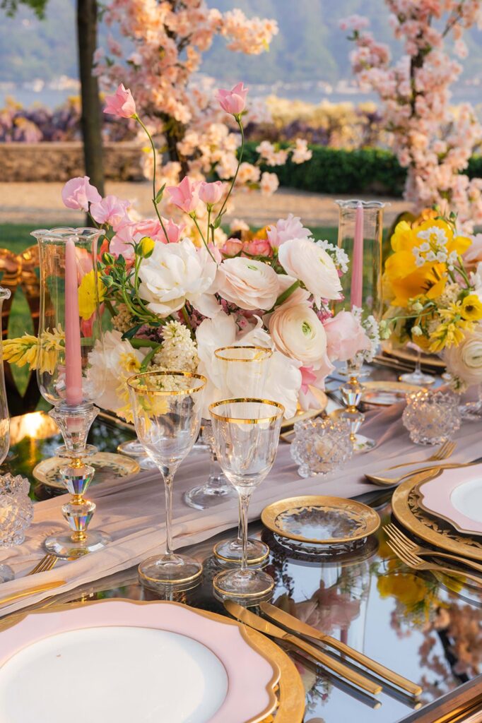 Villa Balbiano Wedding in Pink