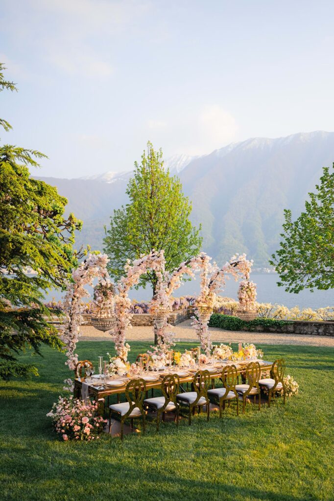 Villa Balbiano Wedding in Pink