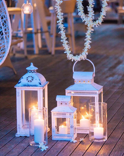 Candlelit Cocktail Party In Santorini