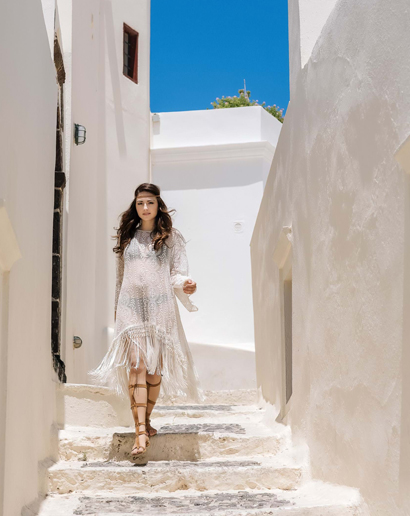 Clothing Brand Editorial in Santorini