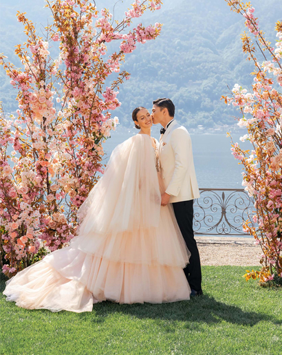 Villa Balbiano Wedding in Pink