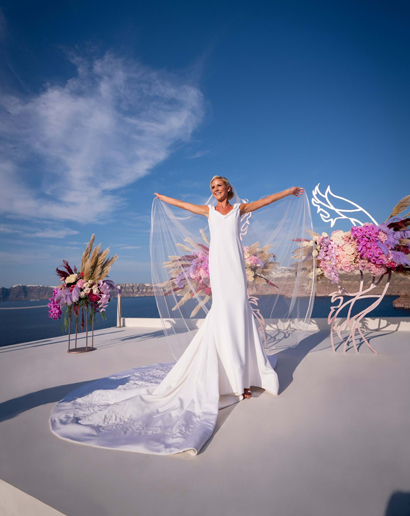 Whimsical Wedding in Santorini