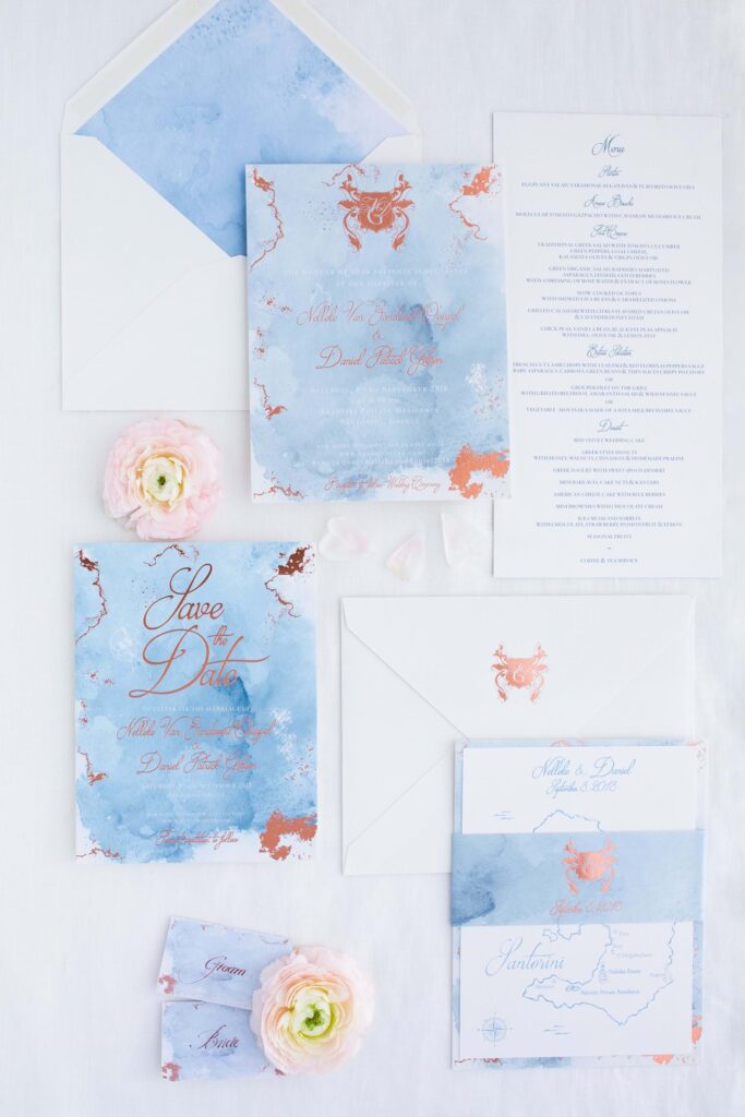 Whimsical Wedding in Santorini